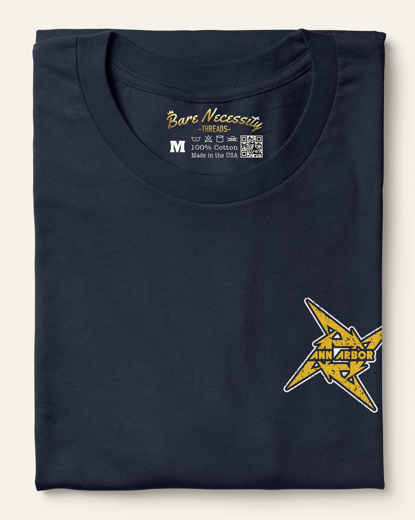 Michigan Maize and Blue Ann Arbor Ninja Star - Short Sleeve Shirt