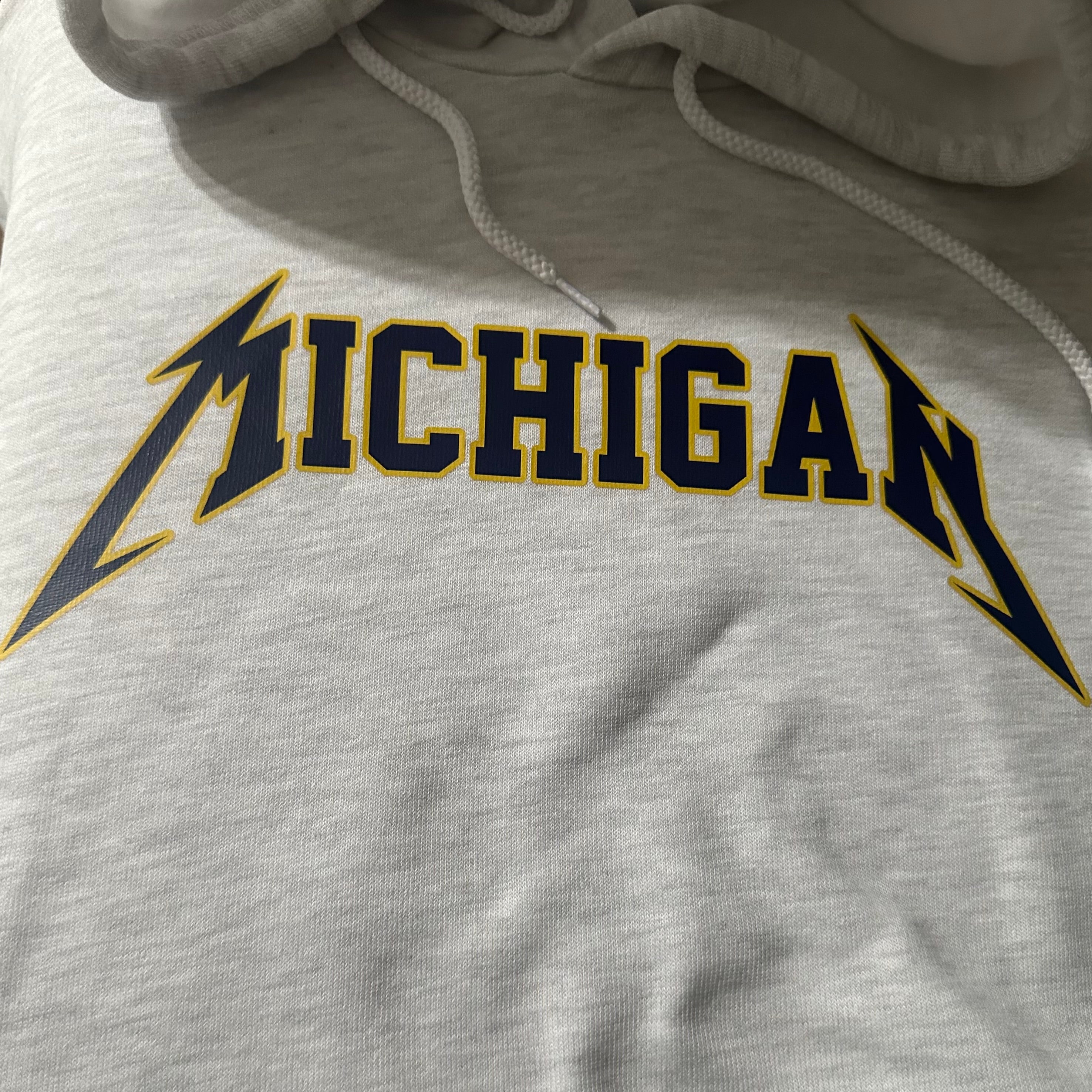 Maize and Blue Michigan Ash Fleece Hoodie