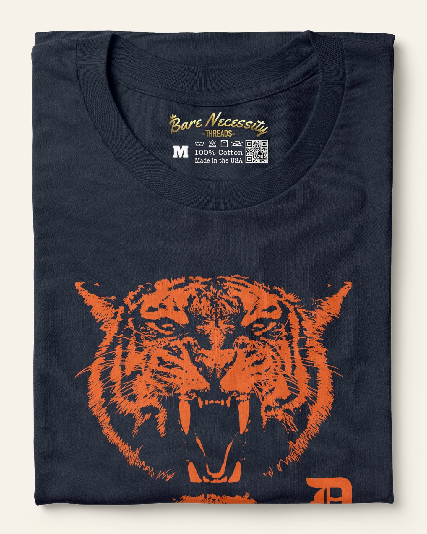Orange Tiger Baseball T-Shirt