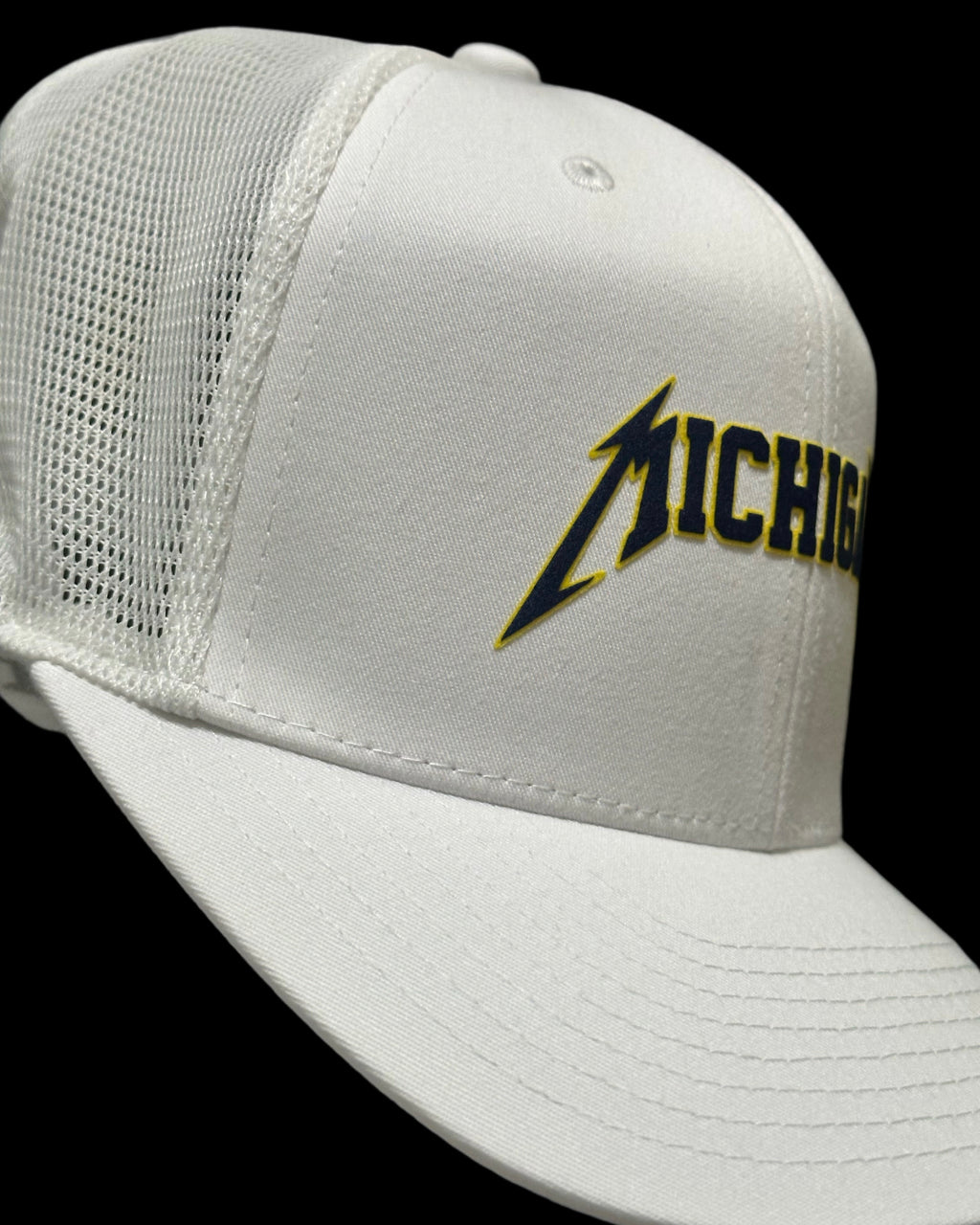 Michigan - White Flexfit 110 Snapback Trucker Hat