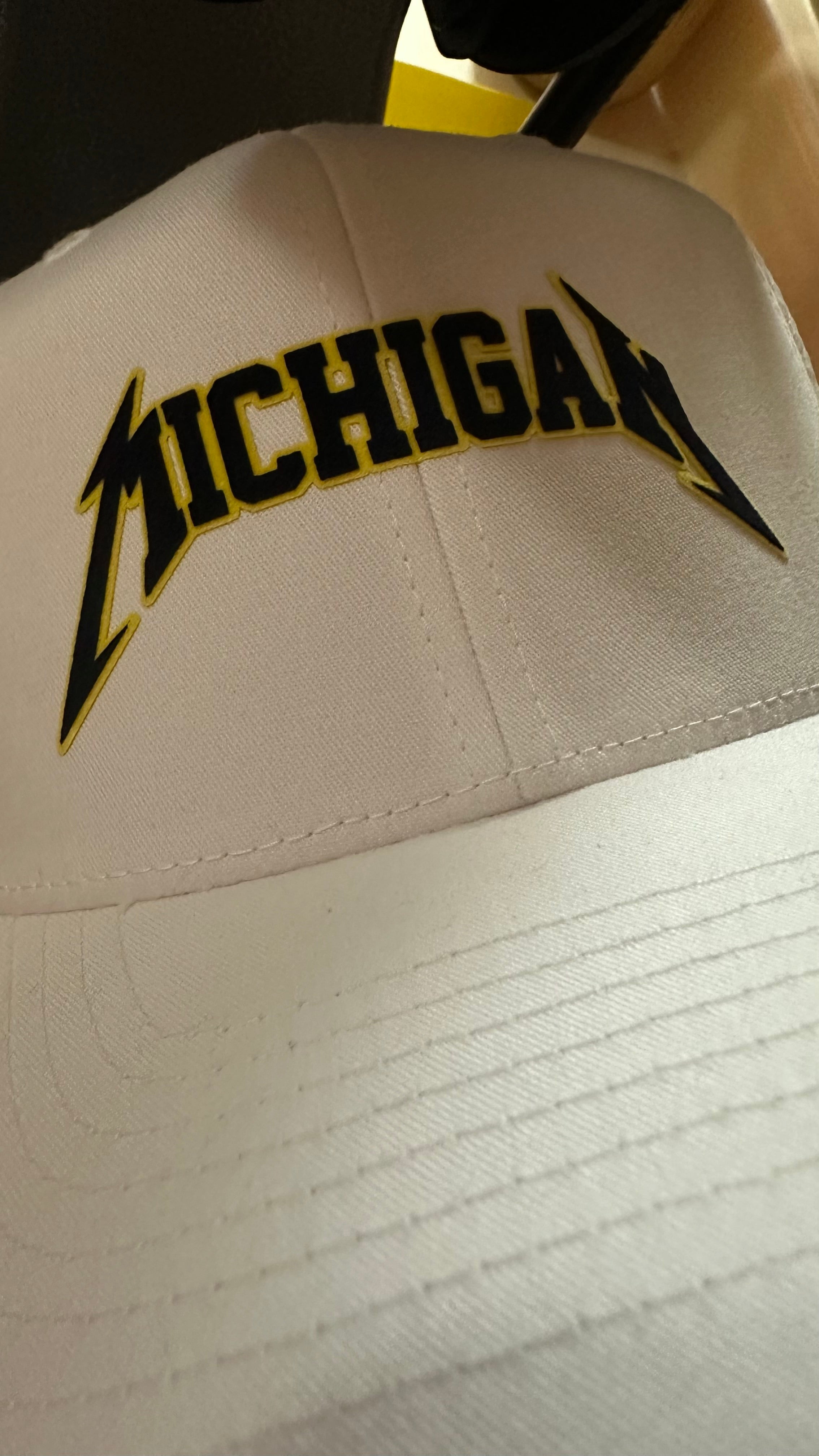 Michigan - White Flexfit 110 Snapback Trucker Hat