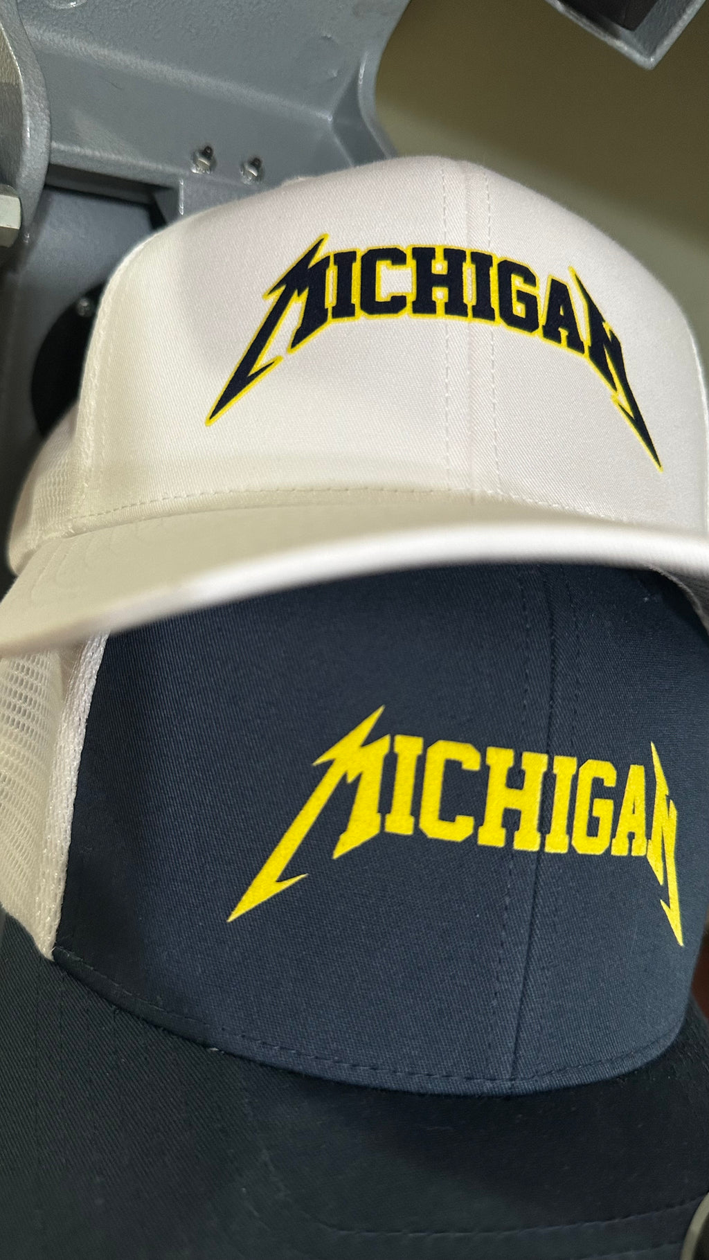 Michigan - White Flexfit 110 Snapback Trucker Hat