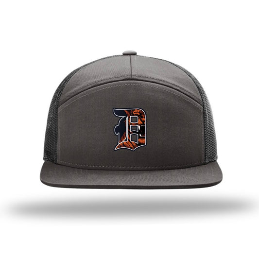 Detroit Baseball Snapback Hat - Charcoal