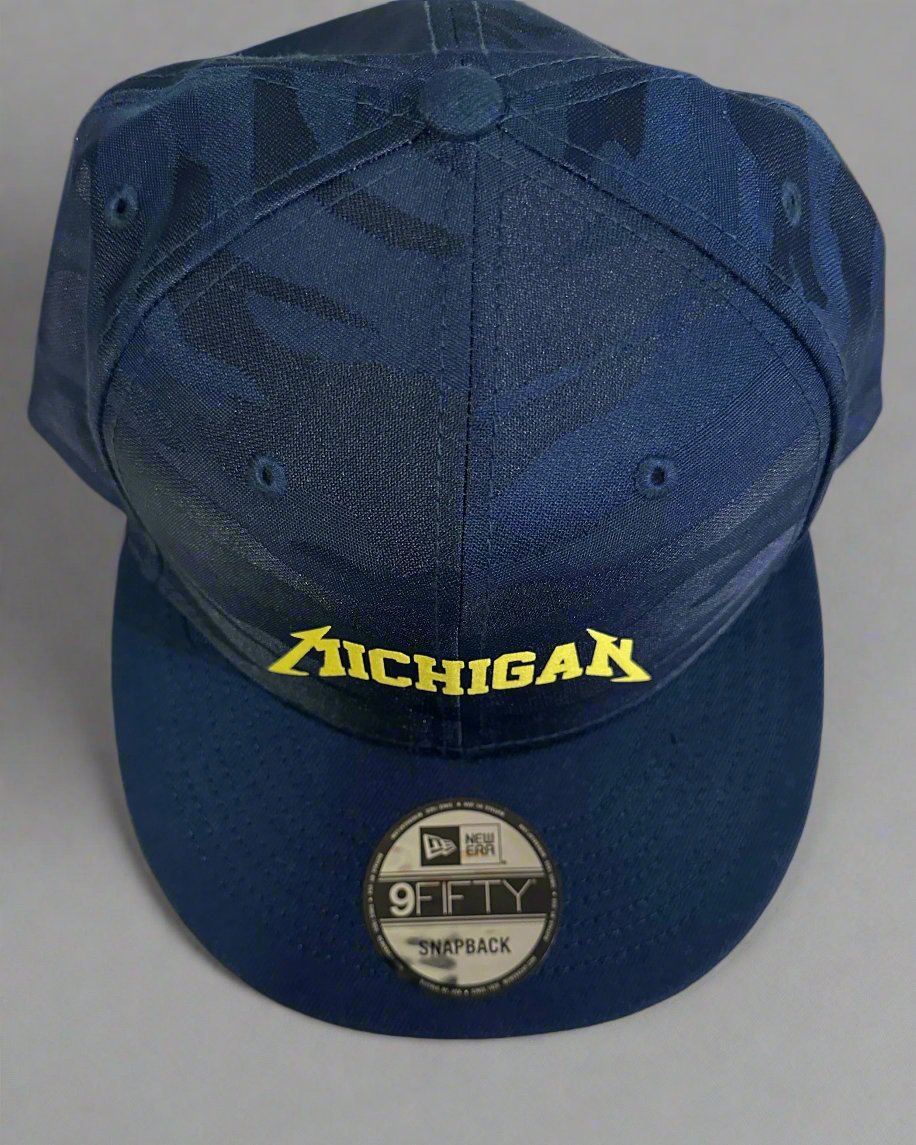 Michigan - New Era Navy Camo Snapback Trucker Hat