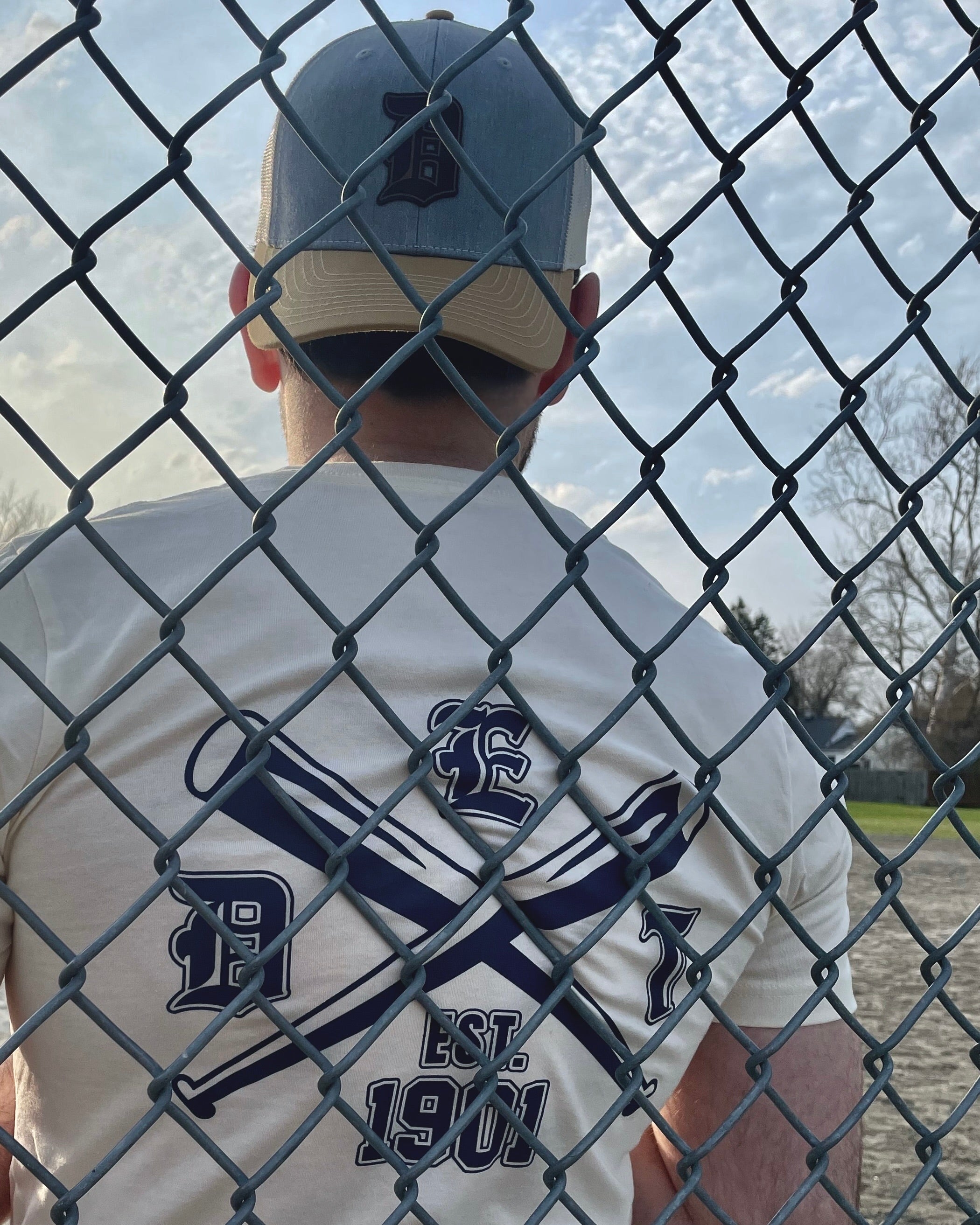 Detroit Baseball Genuine Leather Old English D - Richardson Snapback Hat