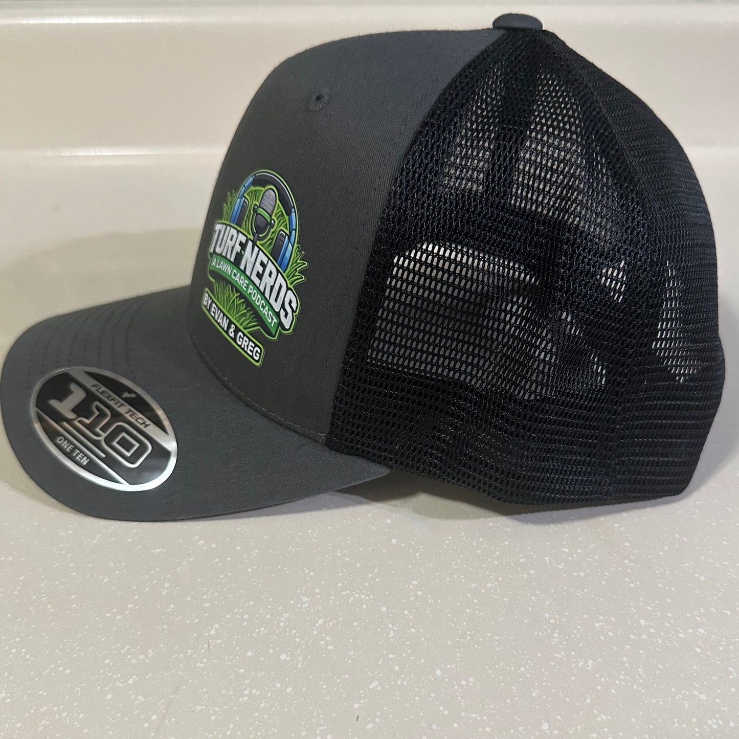 Turf Nerds Podcast - Charcoal & Black Flexfit 110 Snapback