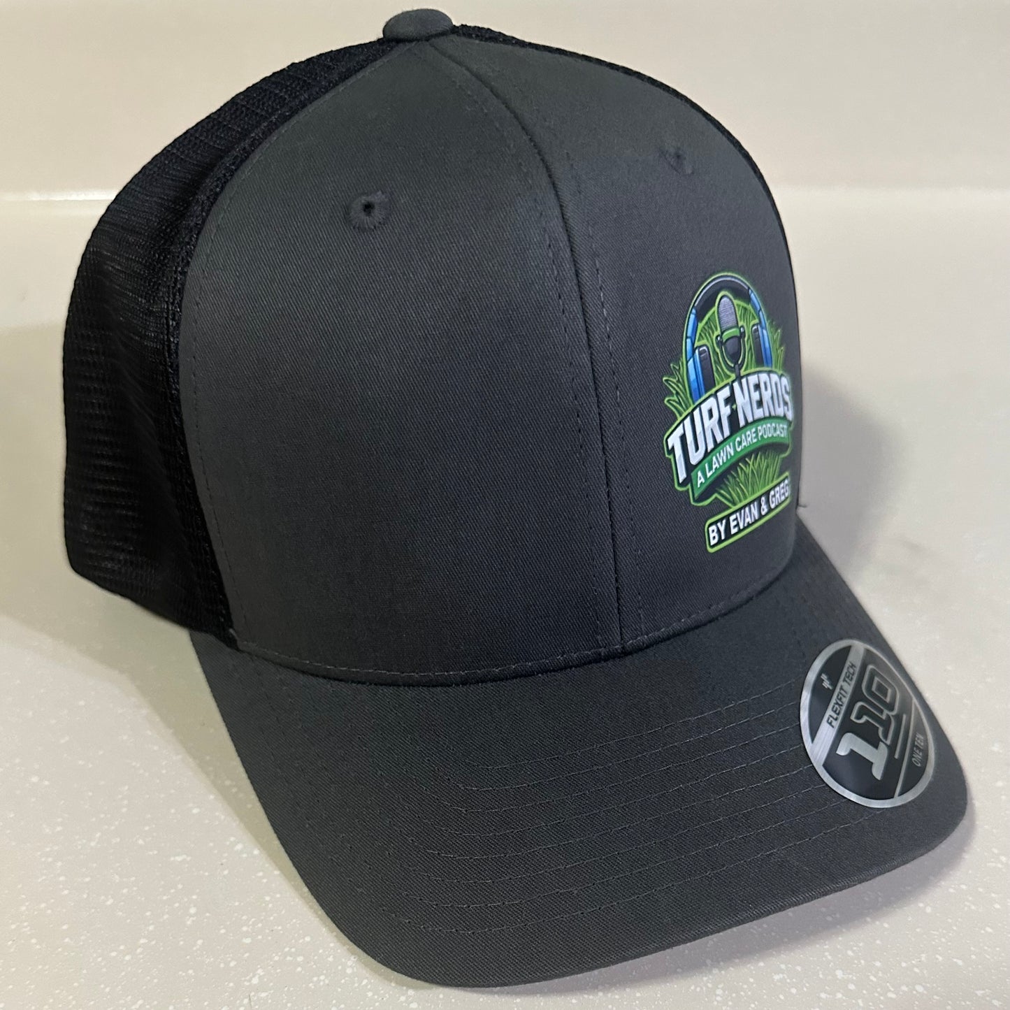 Turf Nerds Podcast - Charcoal & Black Flexfit 110 Snapback