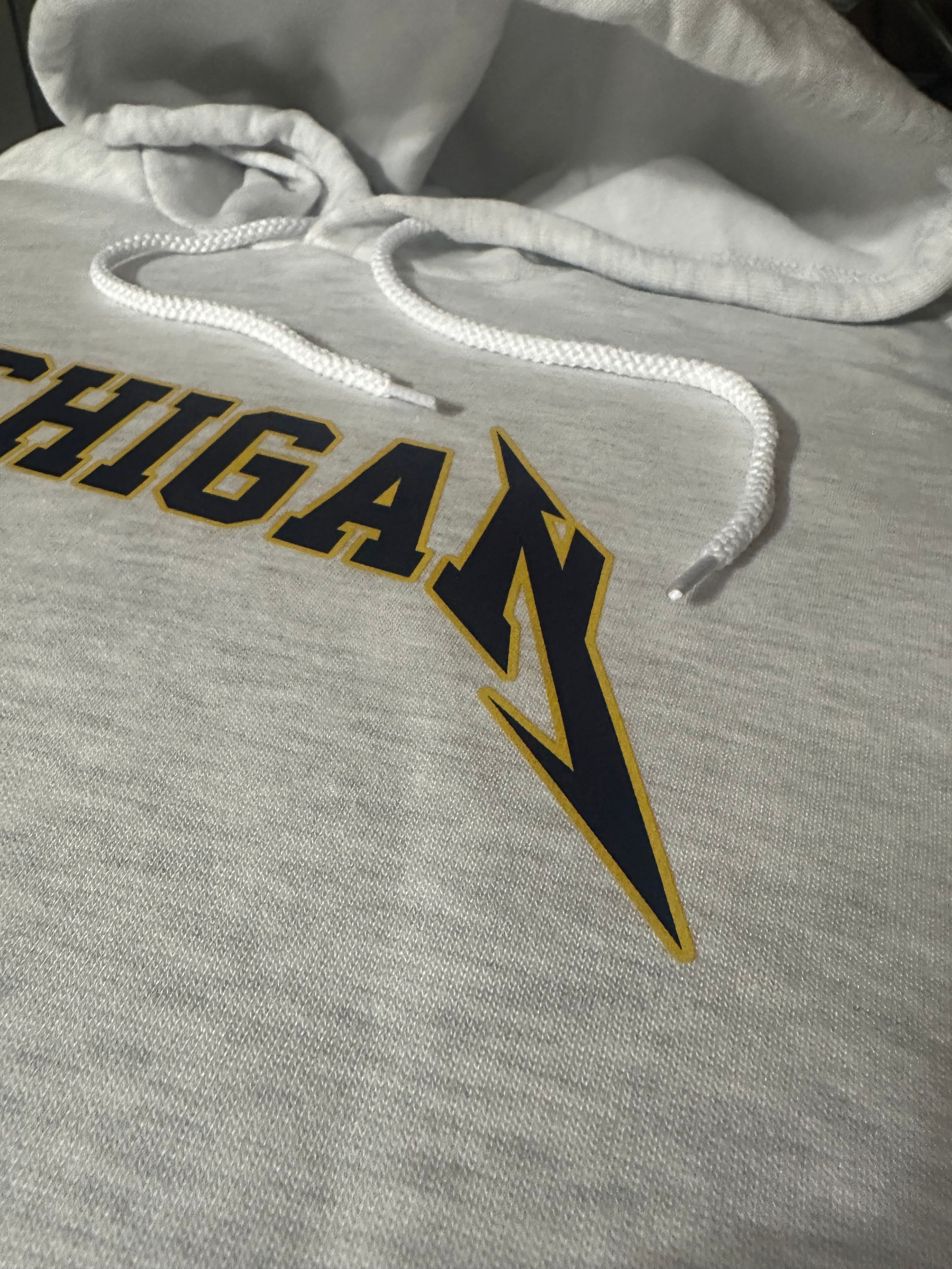 Maize and Blue Michigan Ash Fleece Hoodie