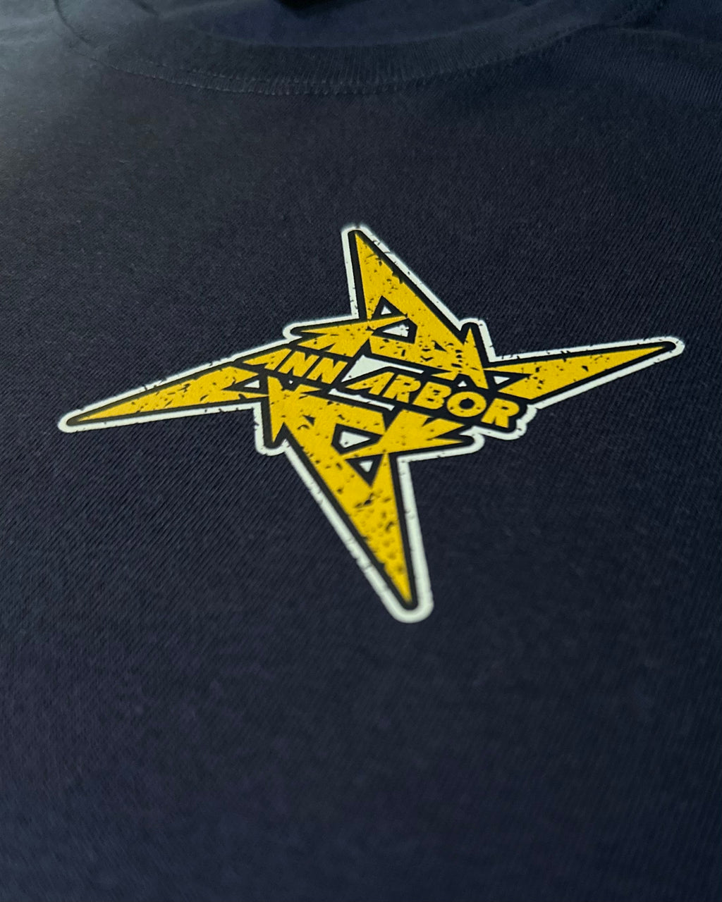 Michigan Maize and Blue Ann Arbor Ninja Star - Short Sleeve Shirt