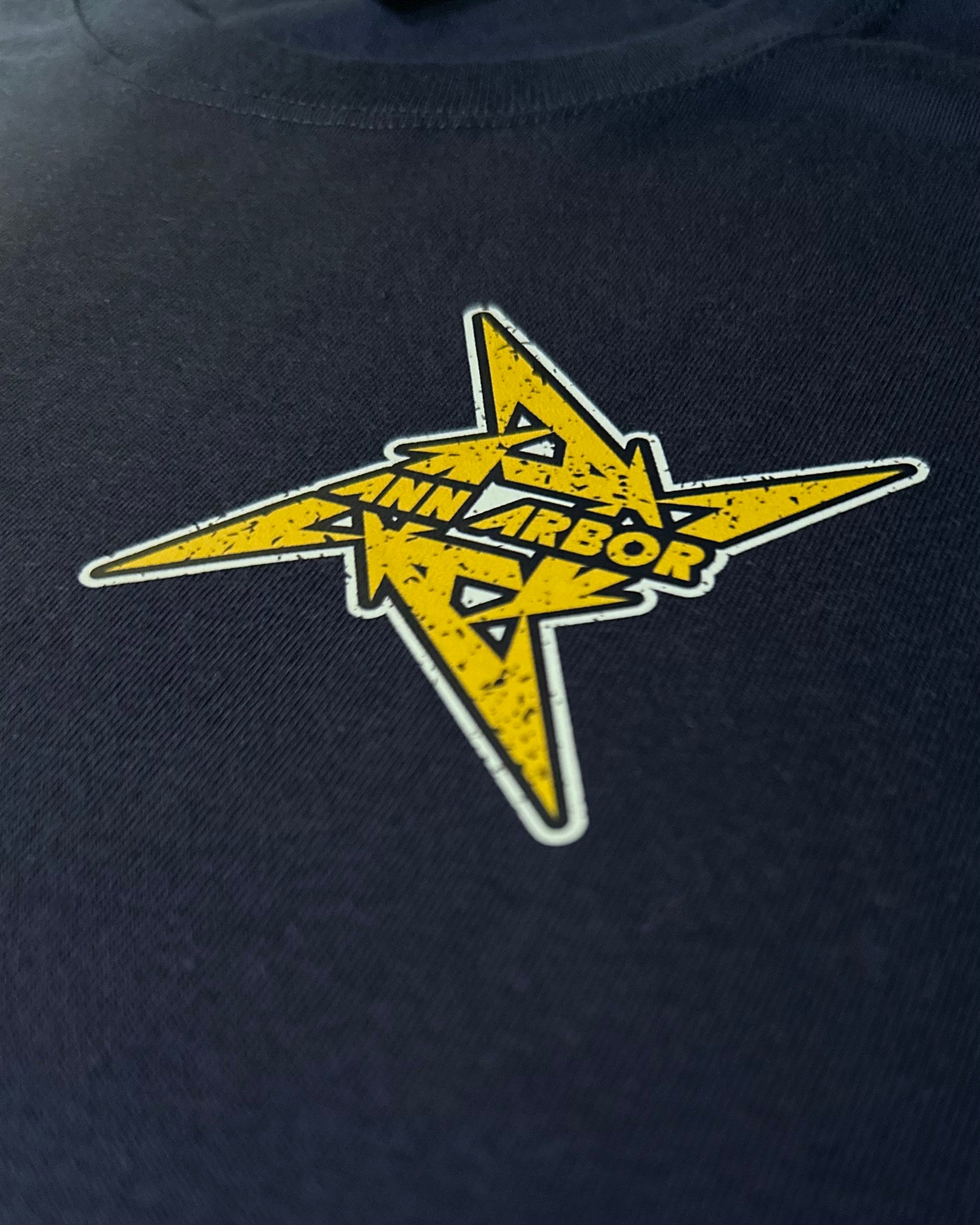 Michigan Maize and Blue Ann Arbor Ninja Star - Short Sleeve Shirt