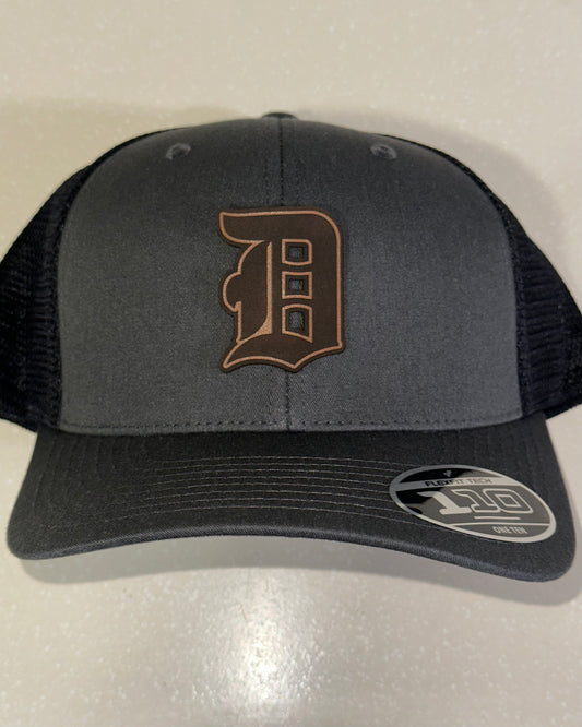 Detroit Baseball Genuine Leather Old English D - Flexfit 110 Snapback Hat