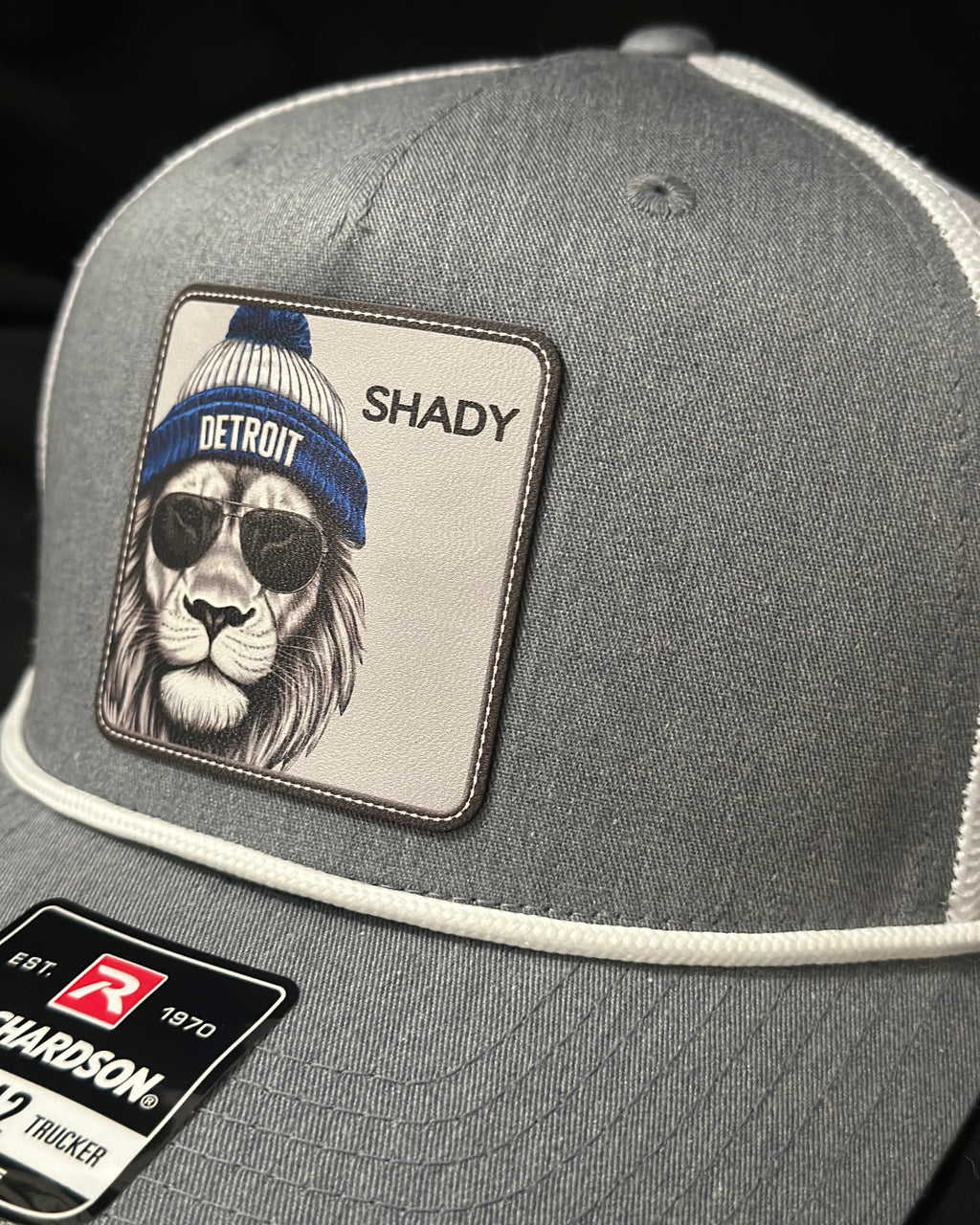 Shady Lion - Detroit Football - Heather Grey Rope Hat