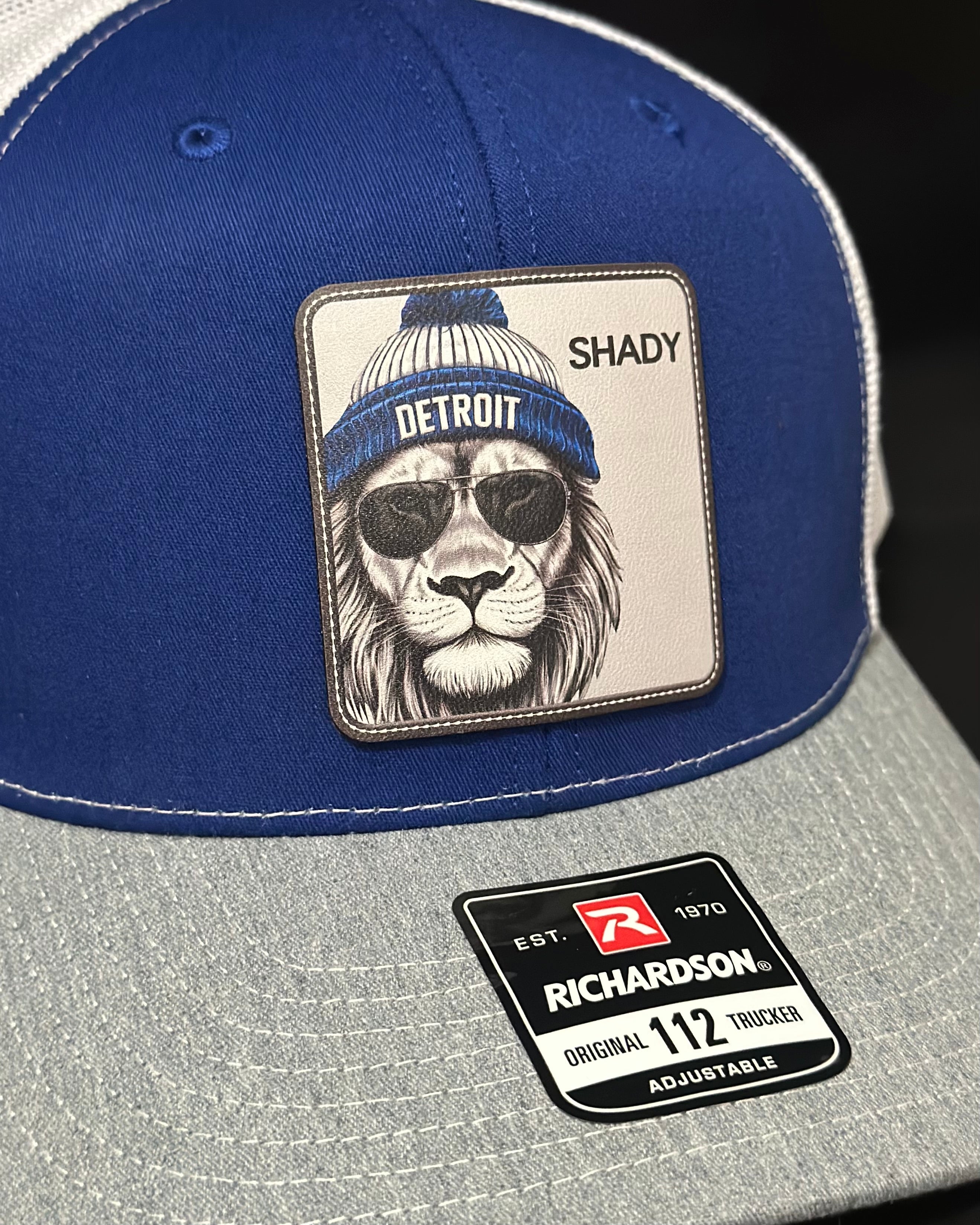 Shady Lion - Detroit Football - Royal Blue Hat