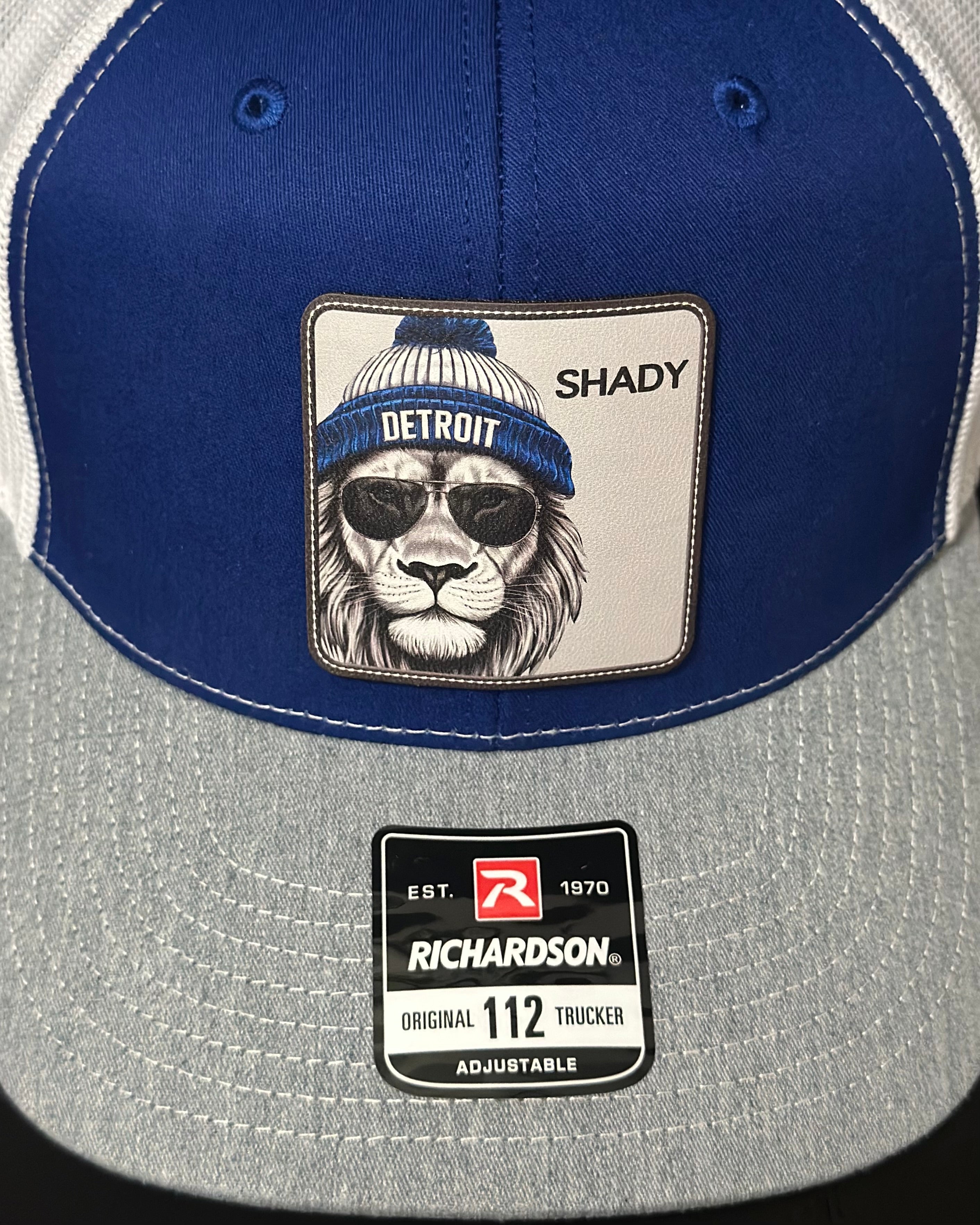 Shady Lion - Detroit Football - Royal Blue Hat