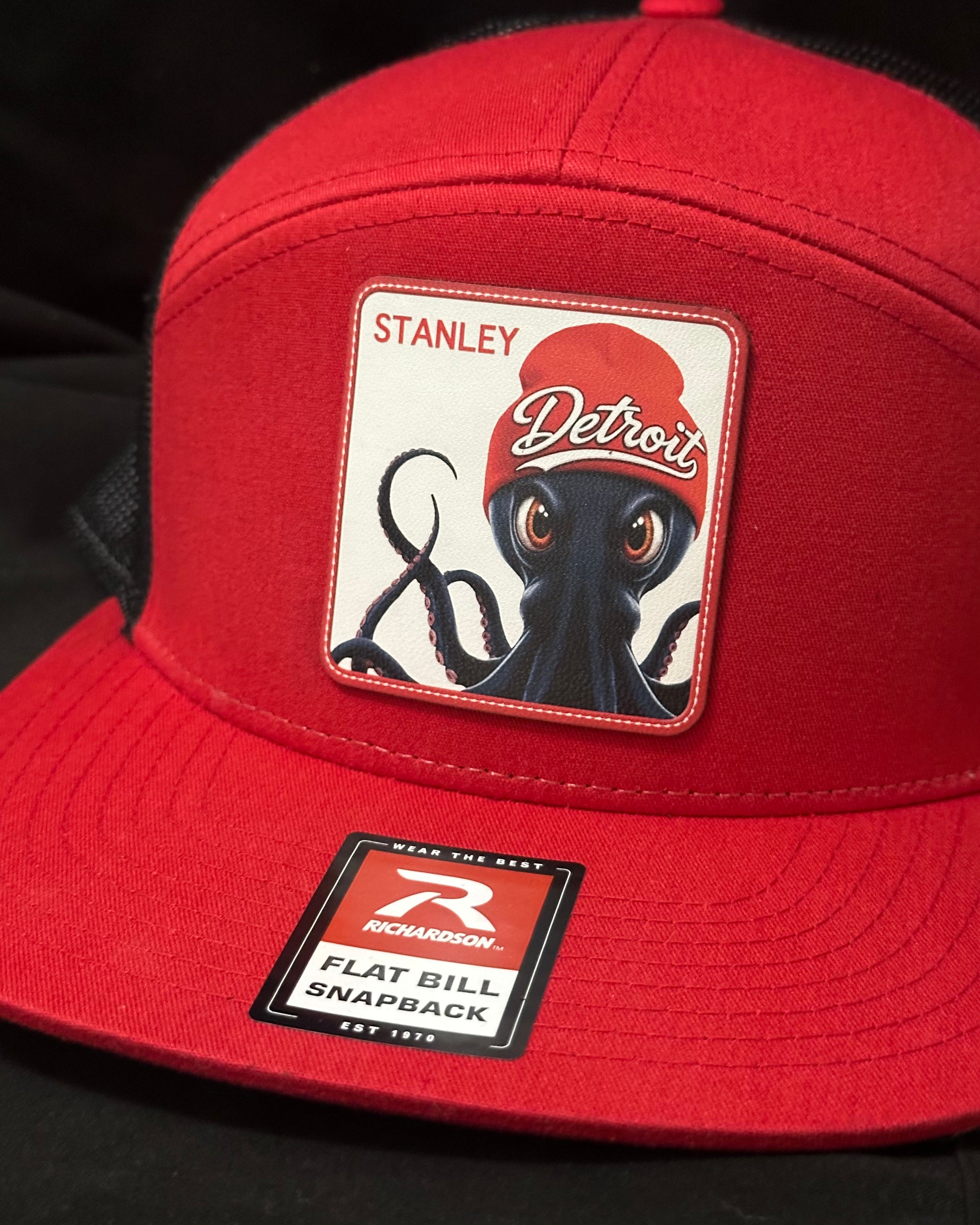 Stanley - The Octopus with Attitude Detroit Hockey - Richardson Red Hat