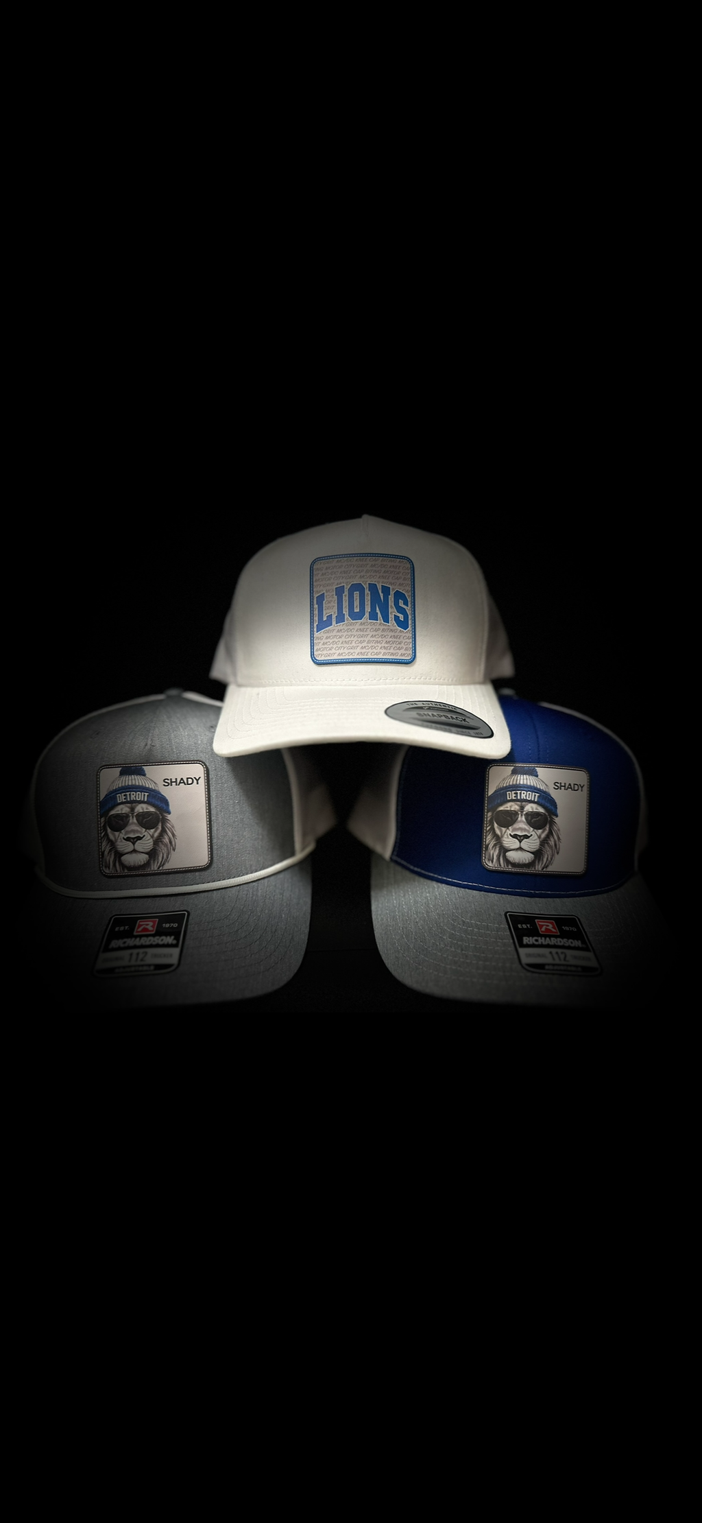 Shady Lion - Detroit Football - Royal Blue Hat