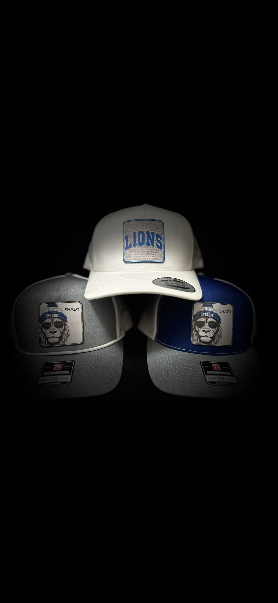 Shady Lion - Detroit Football - Royal Blue Hat