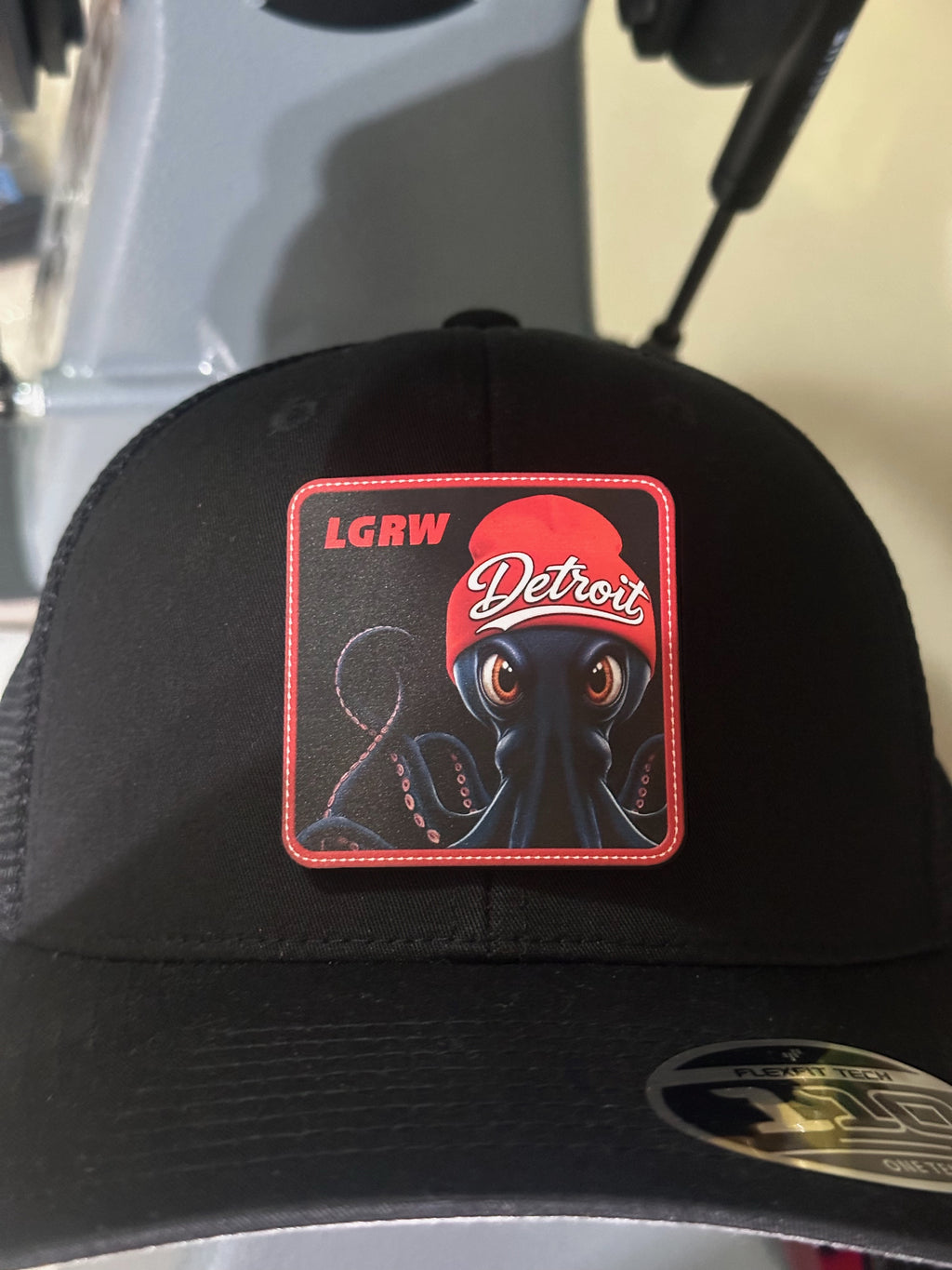 LGRW - Stanley The Octopus with Attitude Black Ice Edition - Flexfit Hat