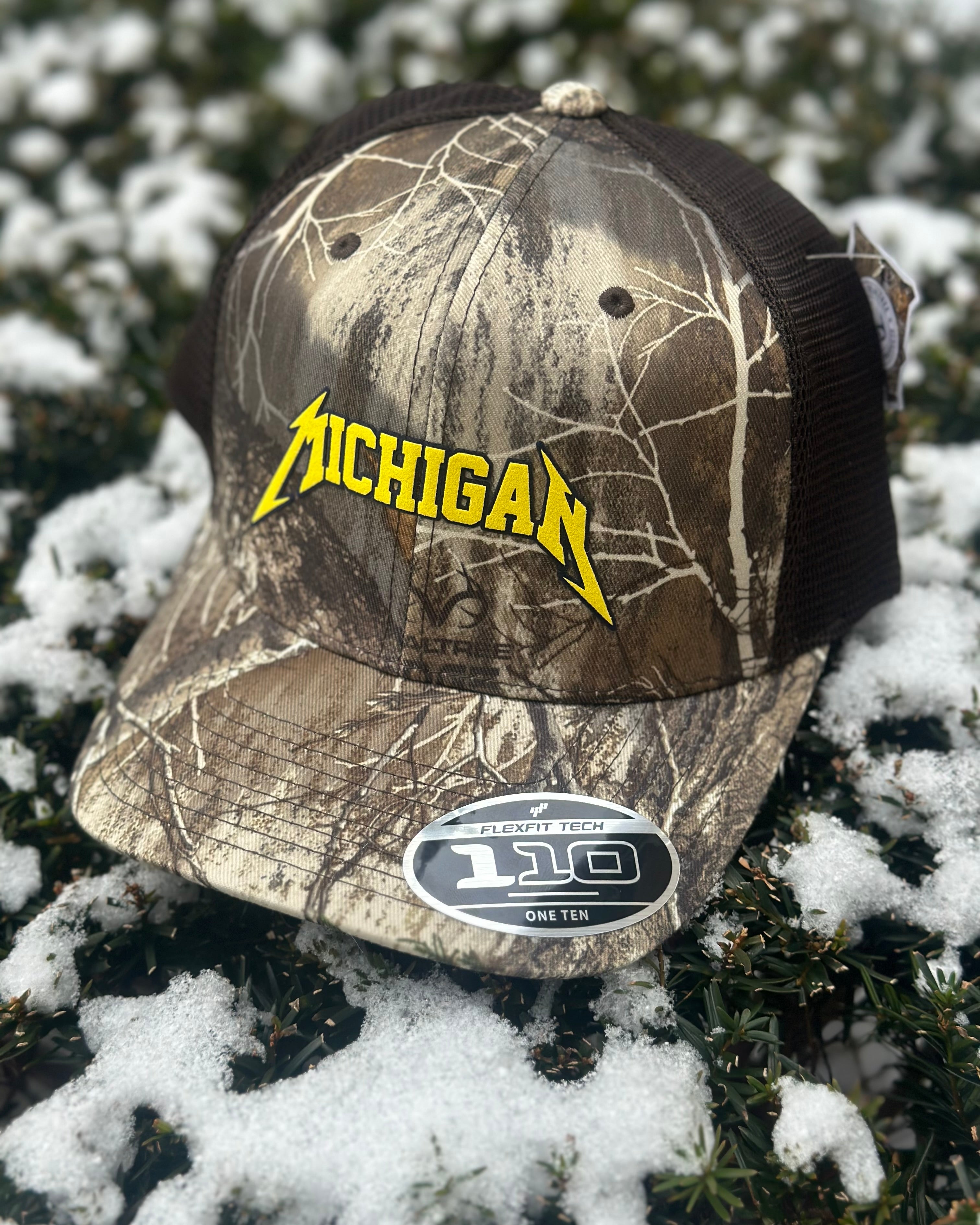 Michigan - Realtree Edge Camo Flexfit 110 Snapback Hat