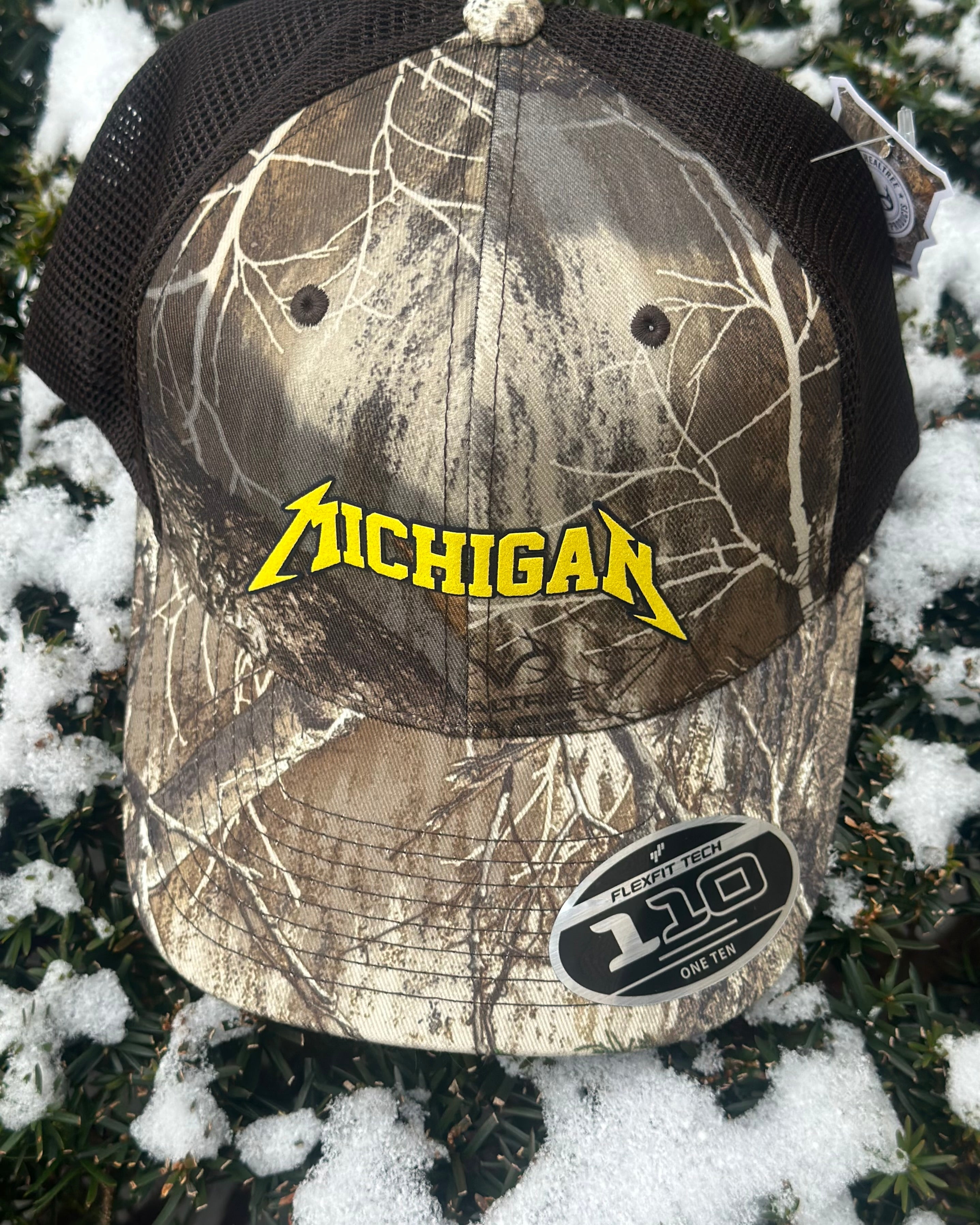 Michigan - Realtree Edge Camo Flexfit 110 Snapback Hat