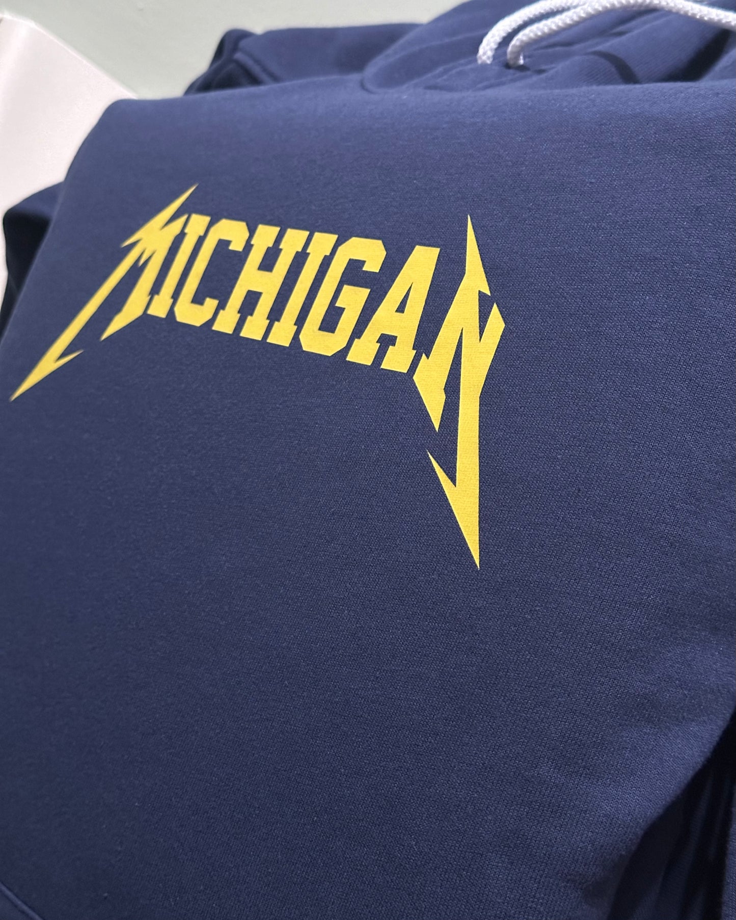 Maize and Blue Michigan - Navy Fleece Hoodie