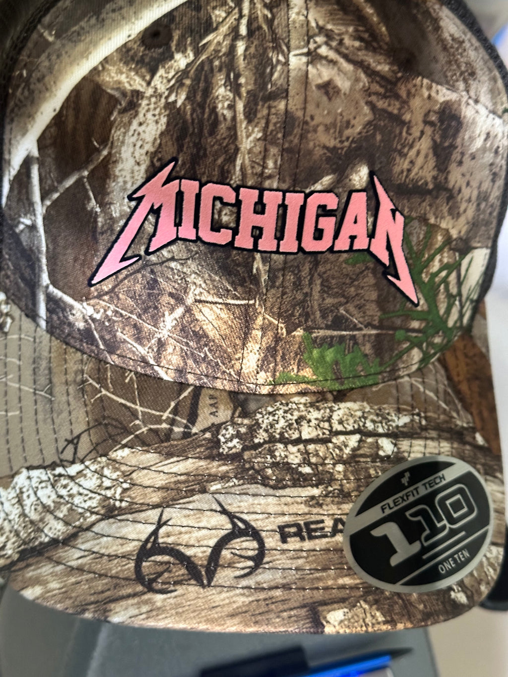 Michigan - Realtree Edge Camo Flexfit 110 Snapback Hat