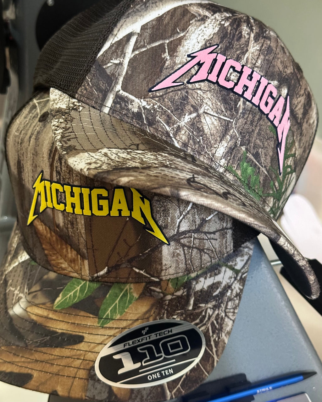 Michigan - Realtree Edge Camo Flexfit 110 Snapback Hat
