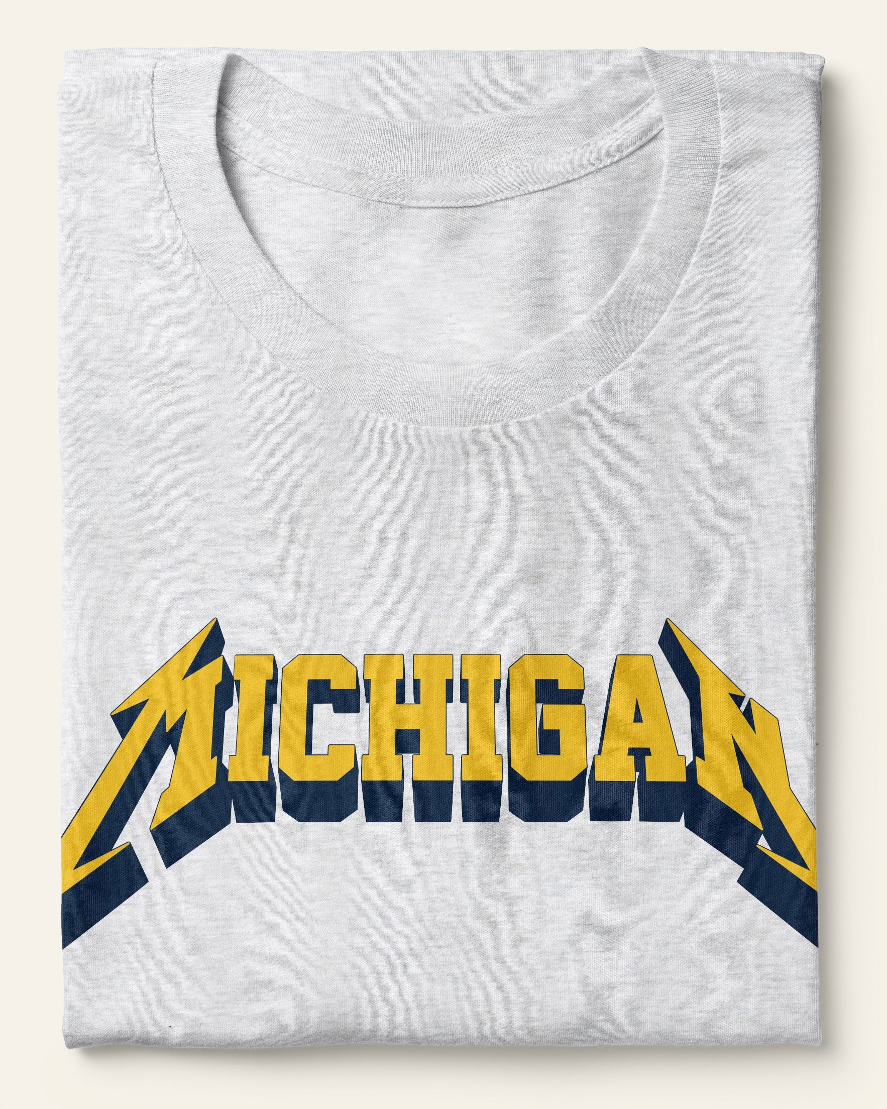 Michigan Block & Roll - Short Sleeve Ash Shirt