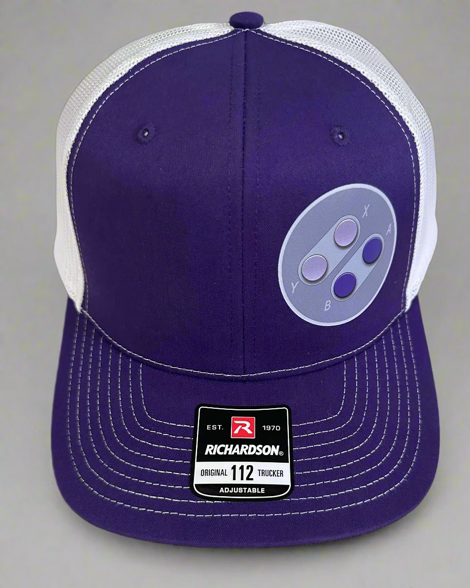 SNES - Richardson 112 Purple and White Snapback Trucker Hat