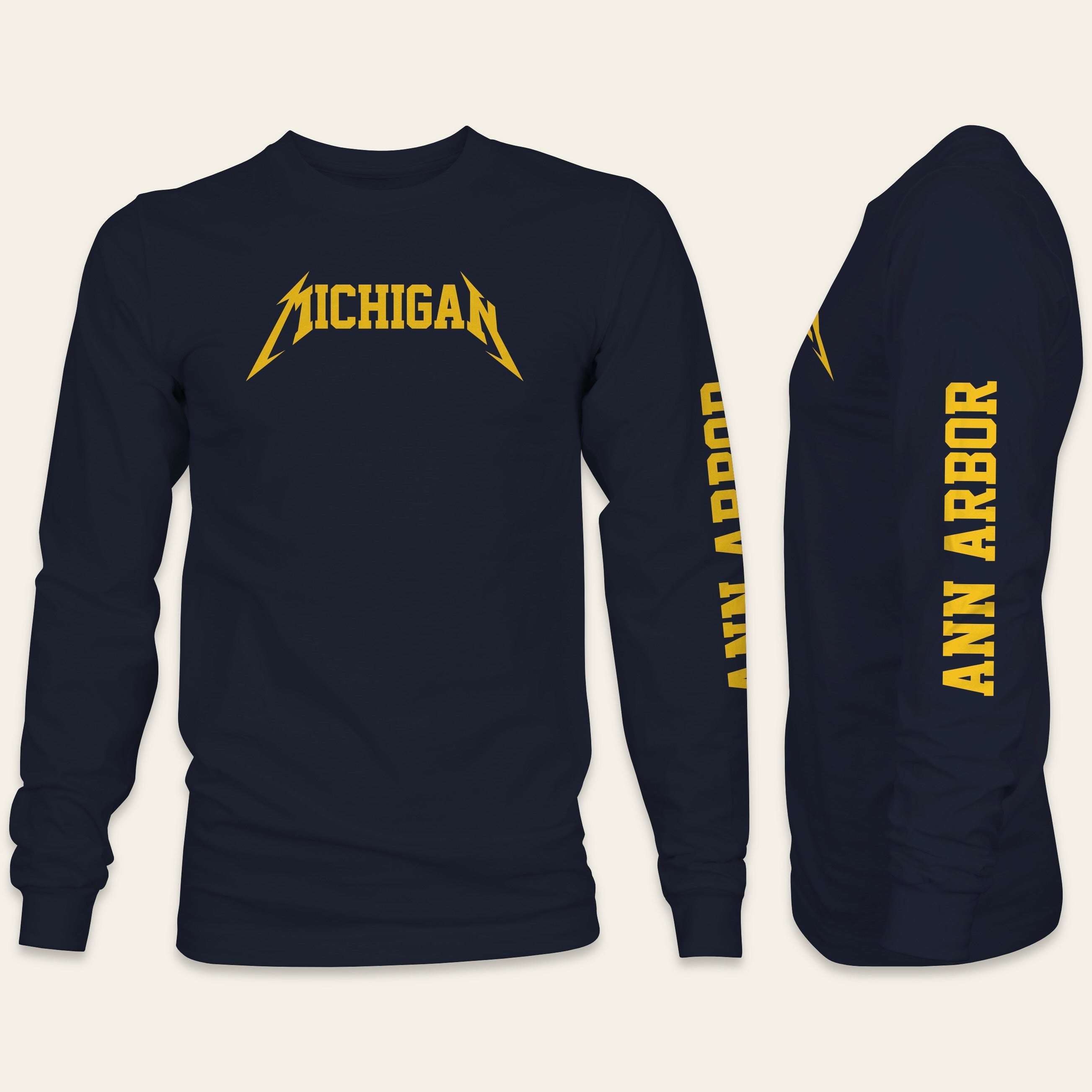 Michigan Maize & Blue Long Sleeve Shirt