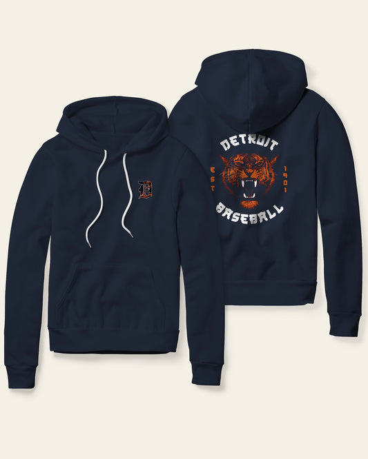 Detroit Baseball Roar - Navy Hoodie