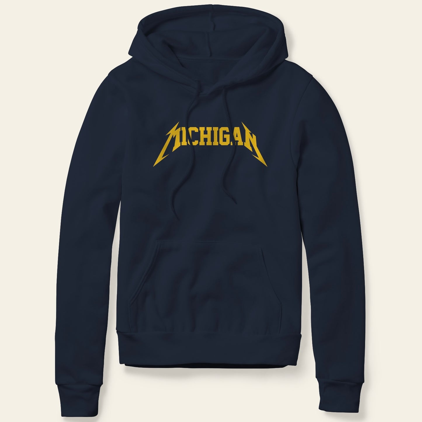 Maize and Blue Michigan - Navy Fleece Hoodie