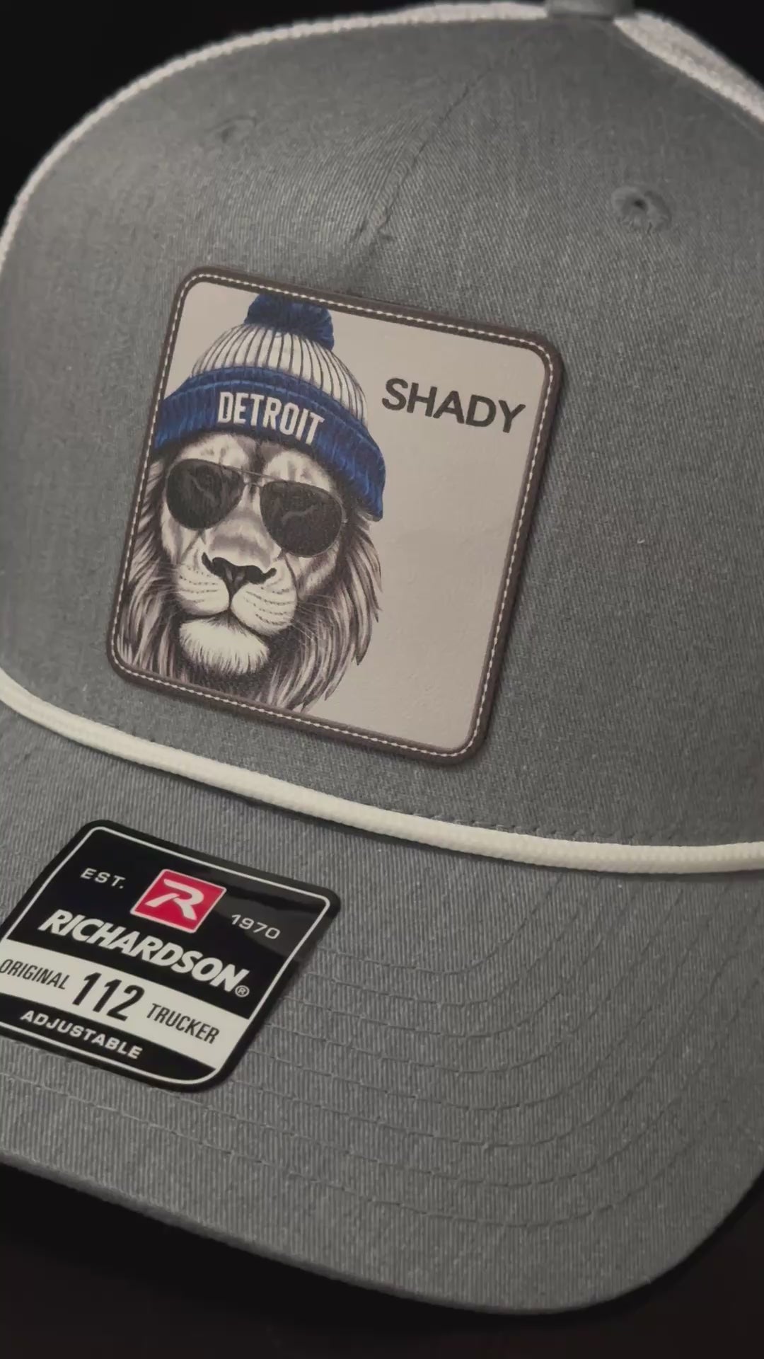 Shady Lion - Detroit Football - Heather Grey Rope Hat