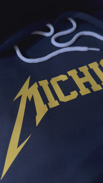 Maize and Blue Michigan Fleece Hoodie