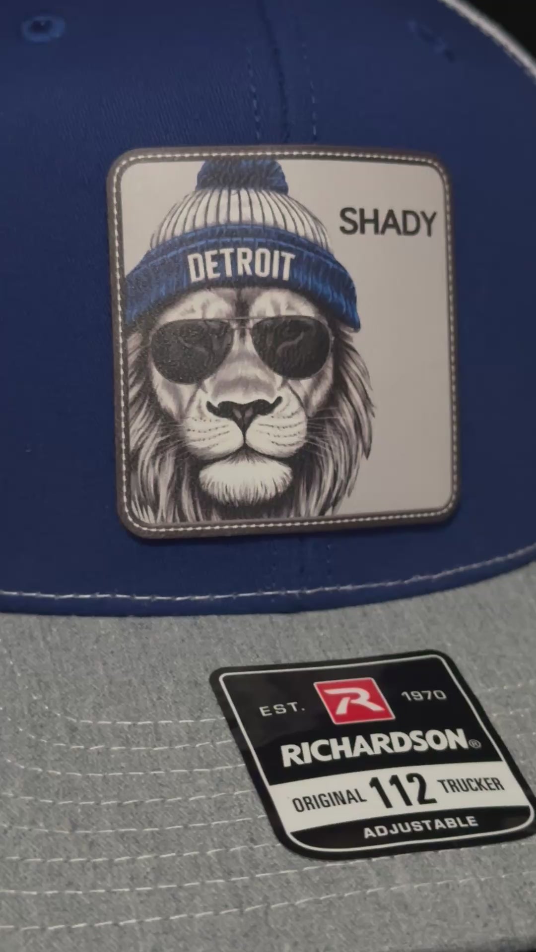 Shady Lion - Detroit Football - Royal Blue Hat